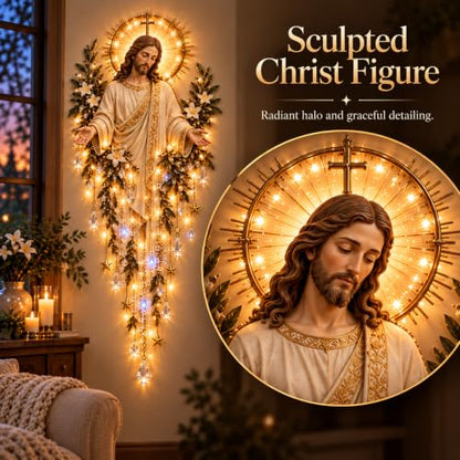 Lighted Nativity Wall Decor - Bethlehem Star of Faith with Manger Scene - Style C