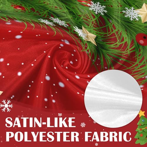 Christmas Kitchen Curtains Set Pine Red 52x36 Inch Window Decor with Valance & Tiers