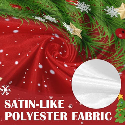 Christmas Kitchen Curtains Set Pine Red 52x36 Inch Window Decor with Valance & Tiers