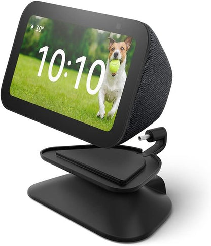 Echo Show 5 (3rd Gen) Adjustable Stand - USB-C Charging Port | Charcoal Color