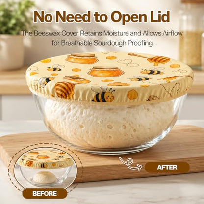 Large Glass Mixing Bowl with Lid - 4.7 Quart for Baking & Kitchen prep