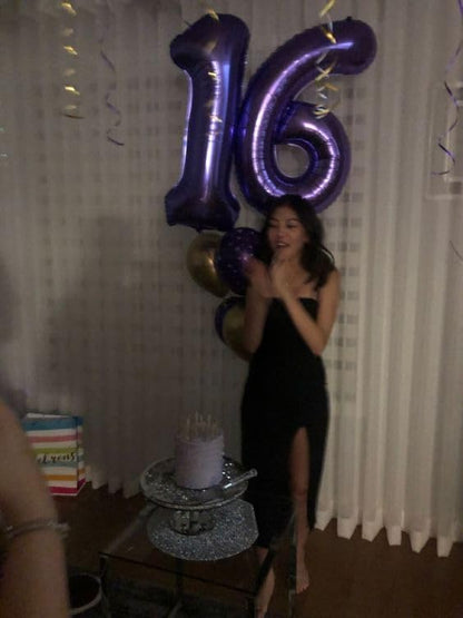 Purple Number 13 Balloon - 40 Inch Birthday Decoration for 13th Birthday Parties | Perfect for Girls & Boys