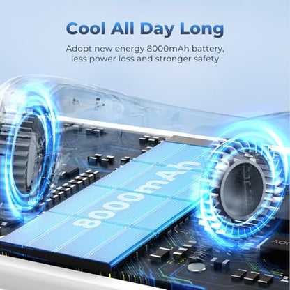 Portable Neck Fan with Cooling Chip and 3 Speed Modes - Hands-Free Personal Air Conditioner
