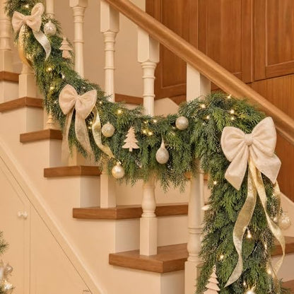 2-Pack 9FT Full Lush Cedar Garland - Indoor & Outdoor Holiday Decor Variation 2