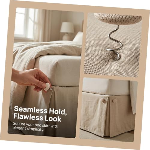 40 Piece Stainless Steel Bed Skirt Pins for Wrinkle-Free Upholstery and Fabric Securing