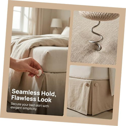 40 Piece Stainless Steel Bed Skirt Pins for Wrinkle-Free Upholstery and Fabric Securing