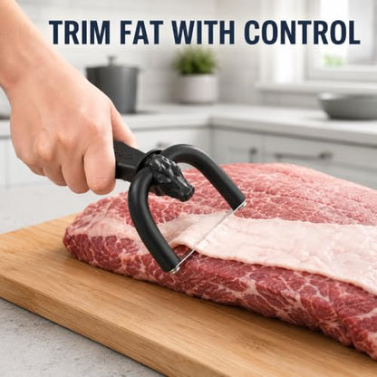 Handheld Fat Trimmer for Beef & Pork with Stainless Steel Blade - 1PCS