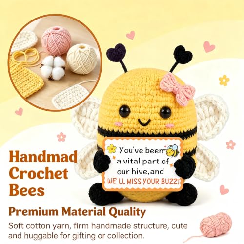 Crochet Bee Amigurumi Coworker Farewell Gift - Knitting