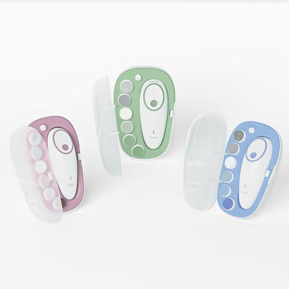 Momcozy Electric Baby Nail File - Gentle Trimmer with Night Light & 7 Grinding Heads - Blue