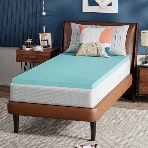 FDW 8 inch Twin Mattress Gel Memory Foam Mattress for Cool Sleep + 2 Inch Gel Memory Foam Topper Set,CertiPUR-US Certified (Twin)