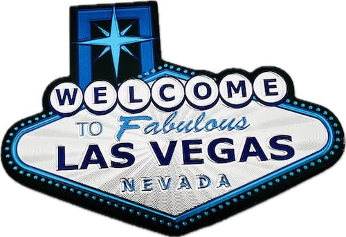 Las Vegas Magnet - Blue & Silver Multi Foil - Welcome to Fabulous Las Vegas Sign Magnet