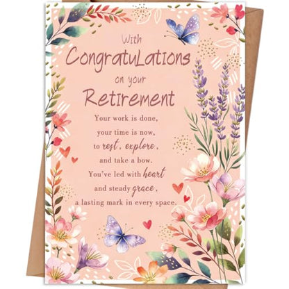 Retirement Gift Card for Women Her Coworker MM-481 - Congratulations & Best Wishes