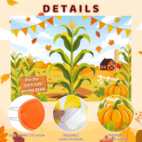 Fall Festival Pin the Corn Cob on the Stalk Game - Fall Variation