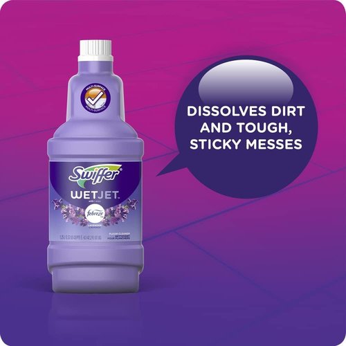 Swiffer Floor Cleaner Solution Refill, Lavender, 42.2 Fl Oz, Pack of 4