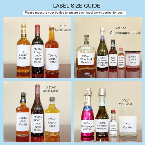 Wtuye Personalized Wine Bottle Labels,Custom Wine Label,Waterproof Personalized Wine Sticker with Your Text/Logo/Image for Wedding, Engagement,Birthday, Baby Shower,Party favors (3x2inch)