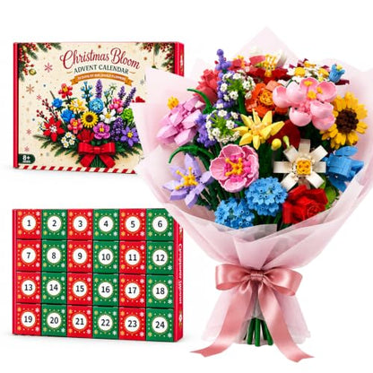 Funewest Flower Bouquet Advent Calendar 2026 with Micro Blocks - Bouquet Building Set