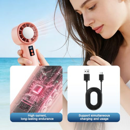 Portable Handheld Fan Rechargeable Personal Mini Fan with 120 Speeds