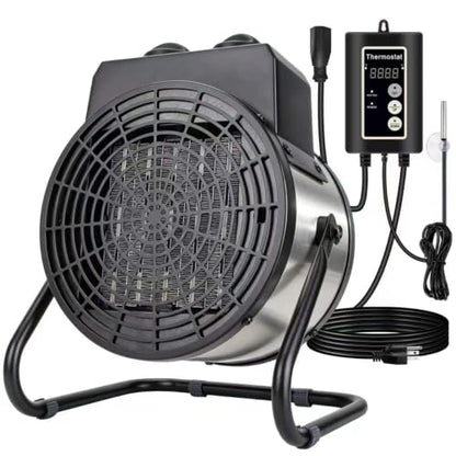 1500W Greenhouse Heater with Thermostat, Fast Heating for Grow Tents and Gardens