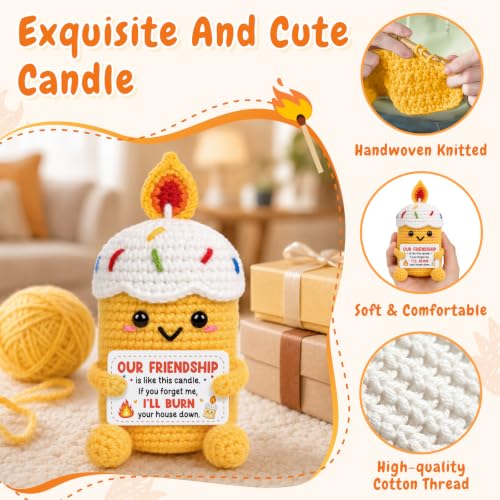 Funny Best Friend Birthday Gifts for Women - Positive Friendship Crochet Doll - Friend Gifts