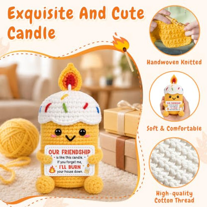 Funny Best Friend Birthday Gifts for Women - Positive Friendship Crochet Doll - Friend Gifts