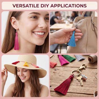 Multi-Color Tassel Bulk Pack for Jewelry Making & Crafts - 90 Pieces