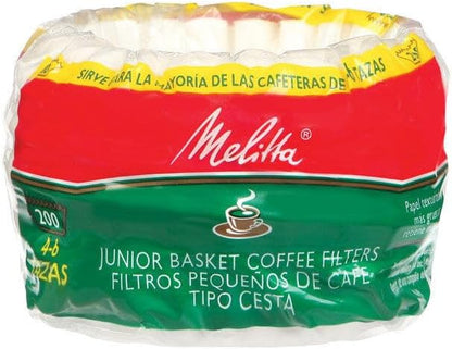 Melitta Junior Coffee Filters - 200-Count, Perfect for 4-6 Cup Brewers | White (Pack of 3)