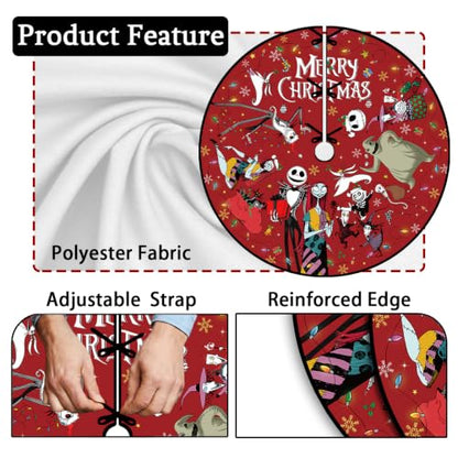 48 Inch Christmas Tree Skirt - Holiday Xmas Decorations for Home
