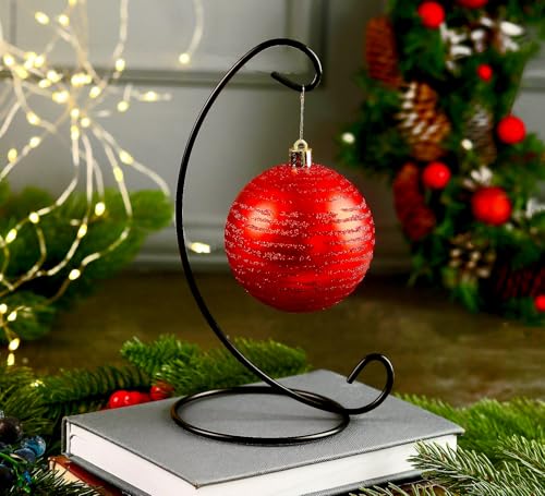 13in Ornament Display Stand with Hanging Hook for Holiday & Wedding Decor
