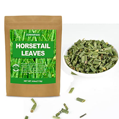 Premium Horsetail Herbal Leaves, Natual Dried Horsetail Leaf, Cut & Sifted, 4.0oz(113g), No Gmo, 100% Pure