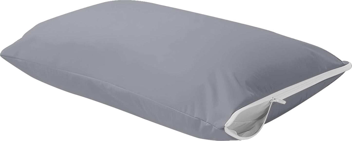 Utopia Bedding Premium Waterproof Pillow Protectors - Bed Bug & Dust Mite Proof, Standard Size (Set of 4) | Gray