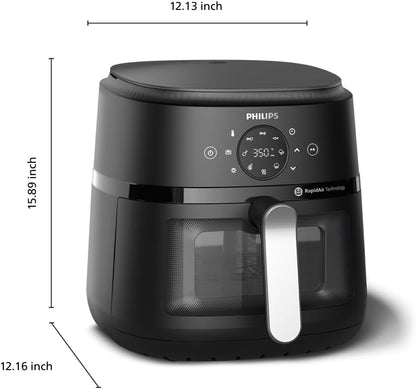 Philips Air Fryer - 13-in-1 Multi-Cooker with 6.6 Quarts Capacity & Cooking Window, Black