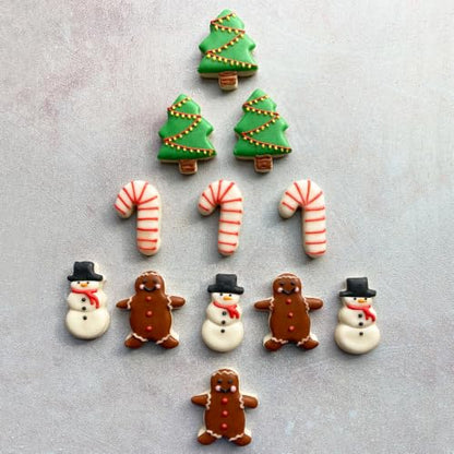 Christmas Mini Cookie Cutter Set - Gingerbread, Candy Cane, Snowman, Tree, Star & Snowflake