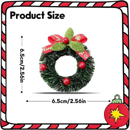 Christmas Fridge Magnets with Mistletoe Design - Style8, Cute Wreath Xmas Refrigerator Decor