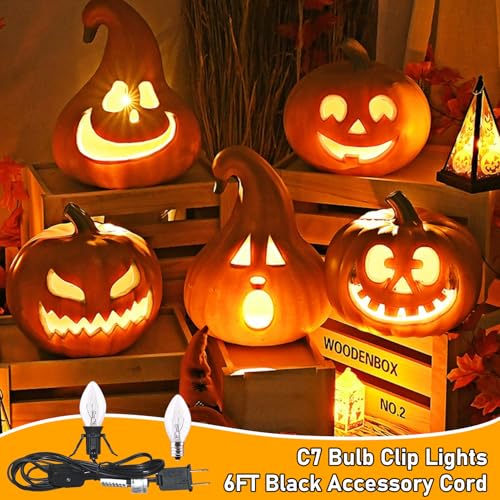 4 Pack 6FT Candelabra Base Light Cord with Bulb Clips & Switch - Holiday Decor