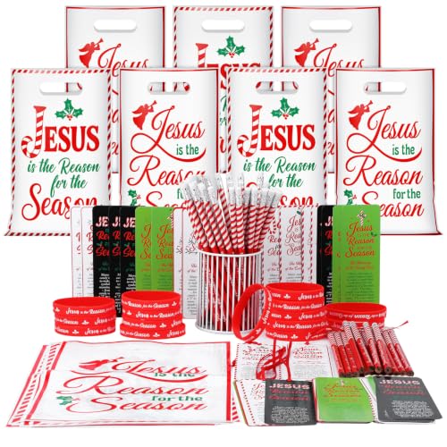 Religious Christmas Gifts Set - Jesus Is the Reason for the Season - 200 Pieces