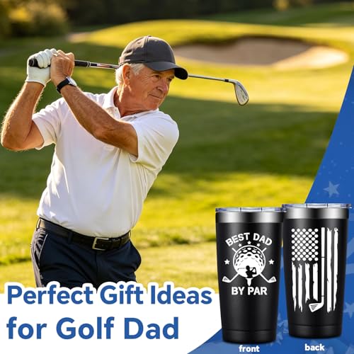 Golf Gift for Dad - Black Dad Tumbler - Perfect Christmas Golf Accessories