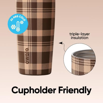 Stainless Steel Water Bottle 30 oz with 2-in-1 Spout Leak-Proof Lid