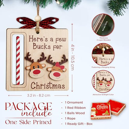 Christmas Money Holders for Cash - Here's a Few Bucks for Christmas Ornament Gift