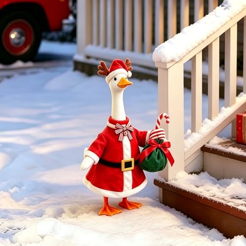 Christmas Porch Goose Costume with Hat & Scarf - Snowman & Santa Outfit
