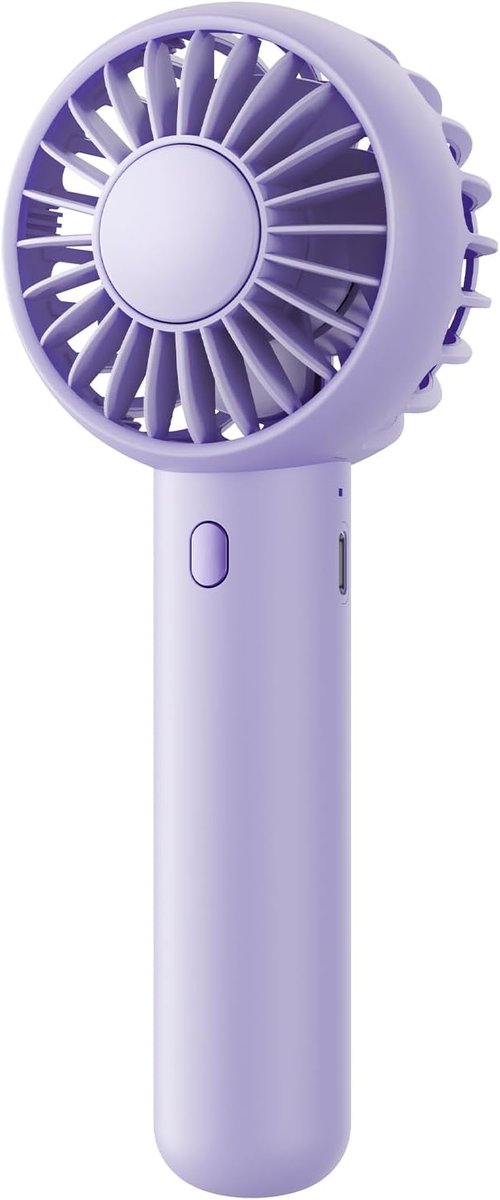 Gaiatop Mini Portable Fan - Lightweight USB Rechargeable Handheld & Desktop Fan | Cute Design in Purple