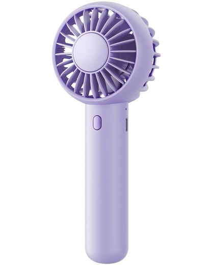 Gaiatop Mini Portable Fan, Small and Powerful, Cute Design 3 Speed Personal Handheld fan and Desktop with Base, Lightweight USB Rechargeable for Travel Lash Makeup Girl Women Summer Gift Purple