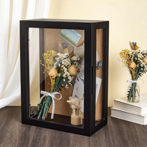 Deep Shadow Box Frame 11x15x5.9 Inch Wall Mount Display Case for Keepsakes