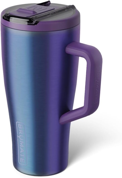 BrüMate Era 30oz Tumbler - 100% Leakproof Covered Straw Lid | Insulated Stainless Steel | BPA-Free (Dark Aura)