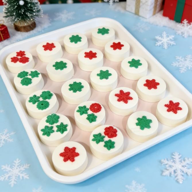 Christmas Silicone Molds - Snowflake Snowman Santa Tree Holly for Cake & Candy Decorating - Variation of Christmas Molds