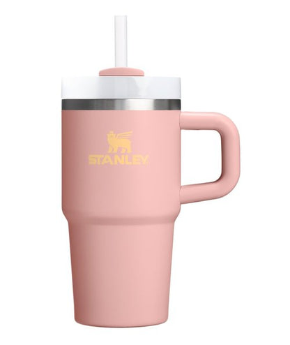 STANLEY Quencher H2.0 Tumbler with Handle and Straw 20 oz | Flowstate 3-Position Lid | Cup Holder Compatible for Travel | Insulated Stainless Steel Cup | BPA-Free | Peach Rose