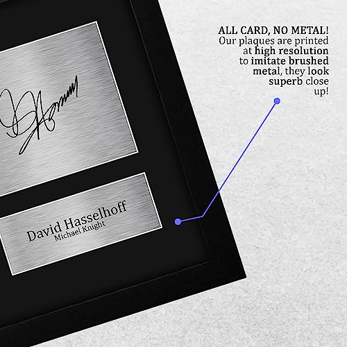 Framed David Hasselhoff Knight Rider Autograph Photo - TV Show Fans Gift - US Letter Size (Variation: Framed)