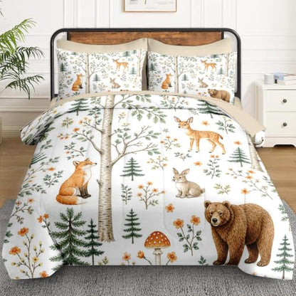 WeCozy Woodland Animals Full Size Comforter Set - Cozy Bedding
