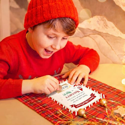 Christmas Elf Meter Ornament - Kids Naughty or Nice Wooden Holiday Decor