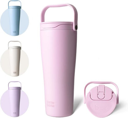 BOTTLE BOTTLE Insulated Tumbler - 30oz Stainless Steel Water Bottle with Handle & Straw Lid | BPA-Free, Pink