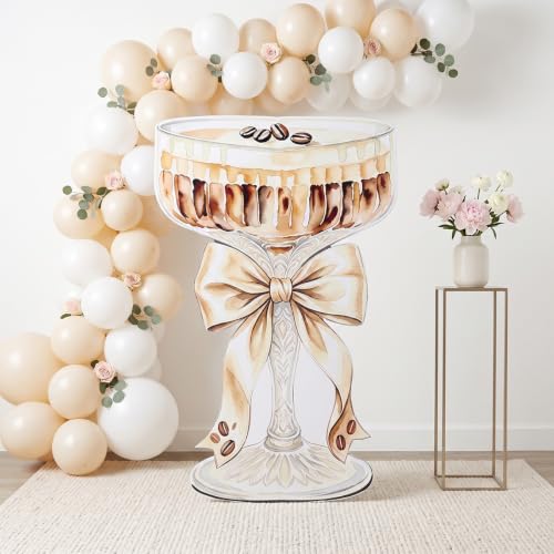 Life-Size Espresso Martini Cardboard Cutout for Birthday Party Decor